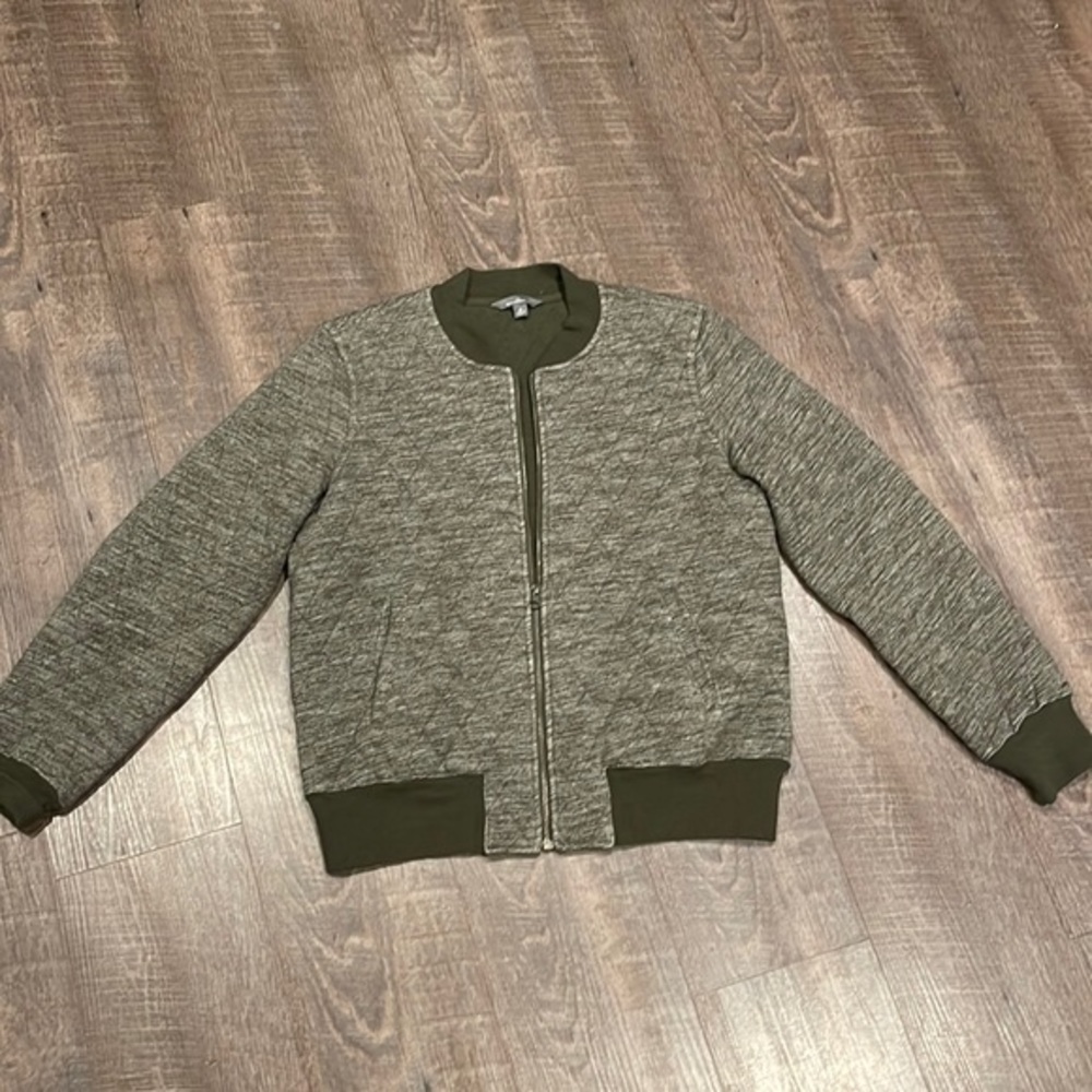 LL BEAN SIGNATURE QUILTED ZIP BOMBER JACKET
